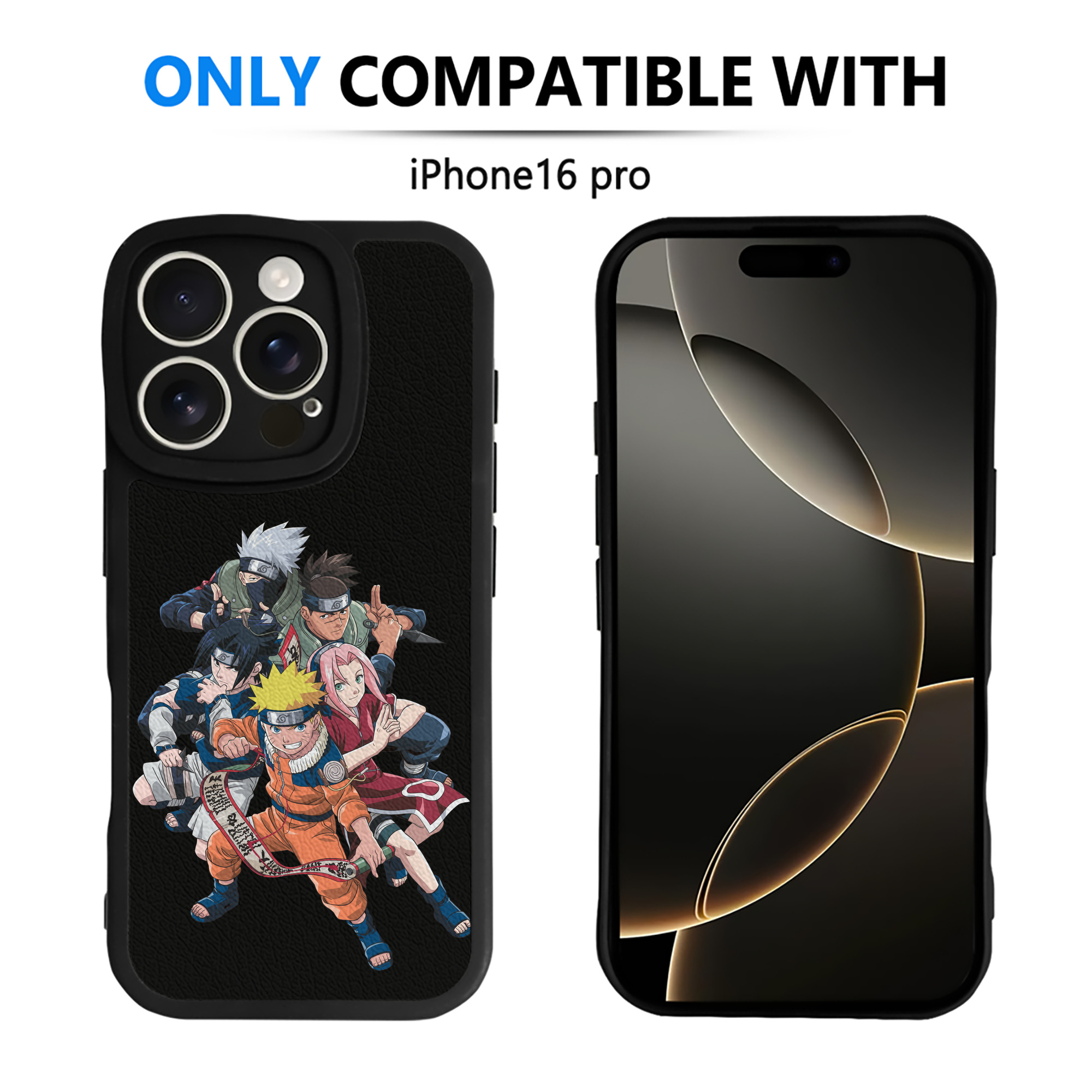 （画像用） NARUTO -ナルト- うずまき ナルト Uzumaki Naruto 【iPhone 16シリーズ対応】シリコンスマホケース（レザー調） 材質：シリコン